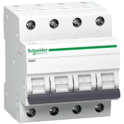 SCHNEIDER ACTI9 K60H 63A 4 POLE MCB C-CURVE 10kA