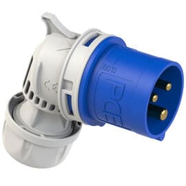 PCE 8013-6 16A 3 PIN INDUSTRIAL ANGLED PLUG IP44